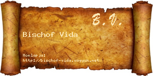 Bischof Vida névjegykártya